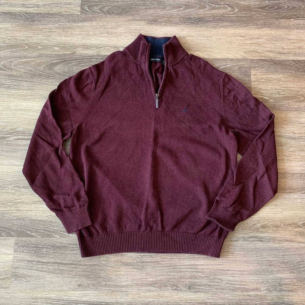 Mens Large Nautica Quarter Zip